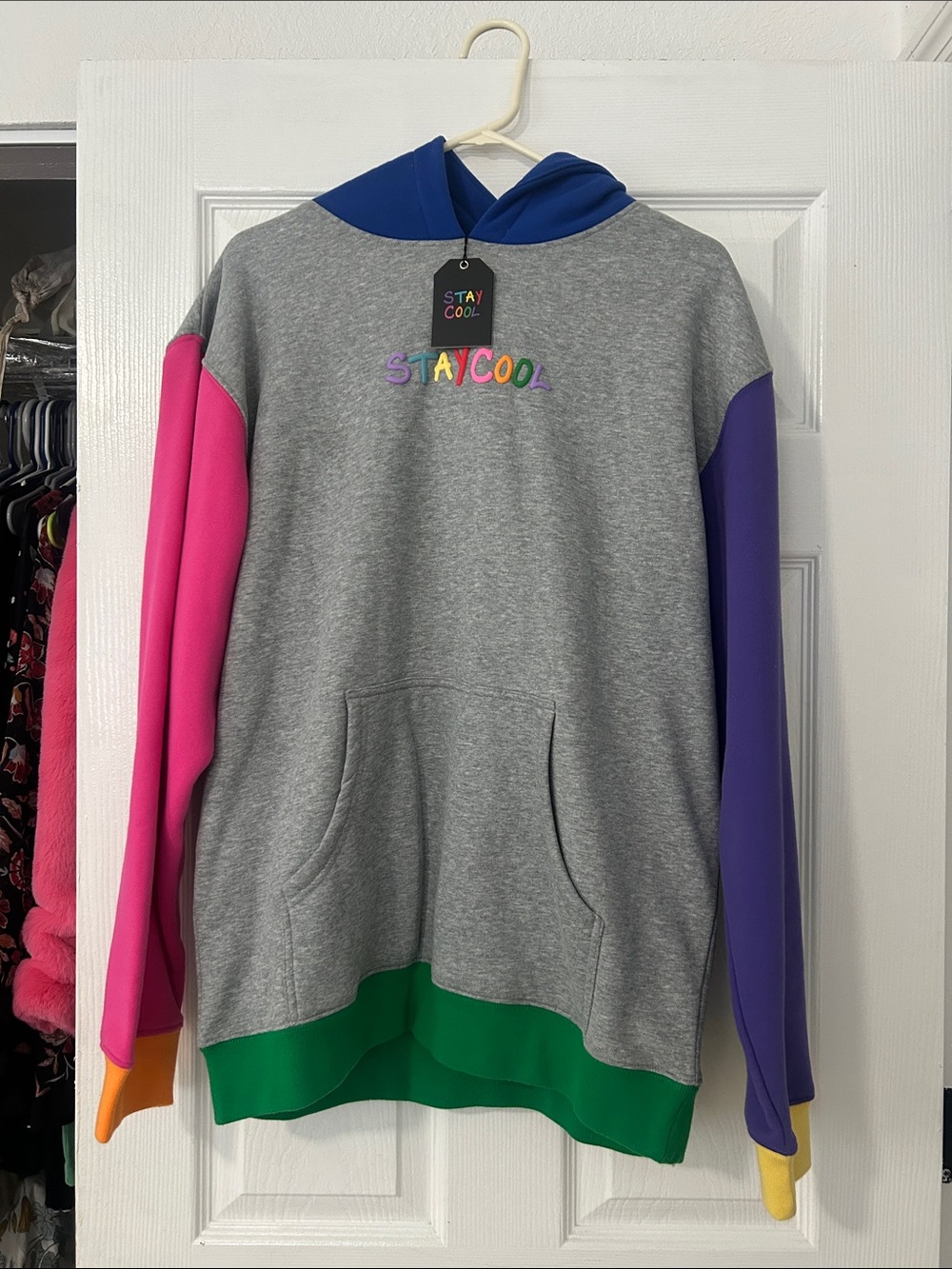 NWT Color Block Staycool Hoodie Size M